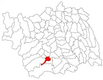 Location in Bacău County