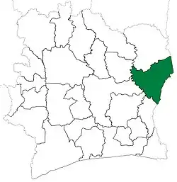 Bondoukou Department from 1974 to 1988. (Other departments began to be divided in 1980.)