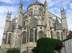 The chevet, all windows without tracery.