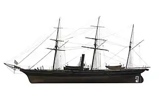 1/25th scale model of Bouvet (1865)