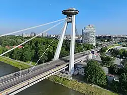 The only bridge being a member of the World Federation of Great Towers: Most SNP, Bratislava, Slovakia