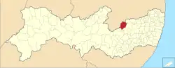 Location of Jataúba in Pernambuco