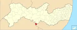 Location of Jatobá in Pernambuco