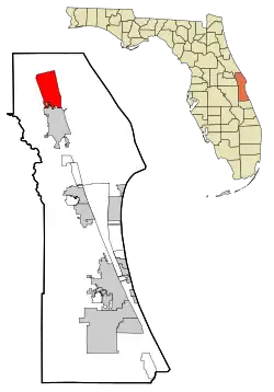 Location in Brevard County and Florida