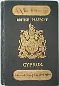 British Cyprus passport - older version
