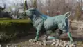 Bull statue near the North Gate at Brookfield Zoo Chicago