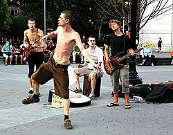Brothers Moving during a street performance in Washington Square Park, NY in 2009