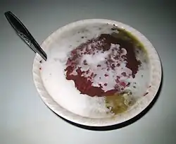 Bubur kacang hijau with ketan hitam combo is common in Indonesia.