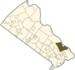 Location of Lower Makefield Township in Bucks County