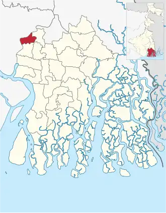 Location of Budge Budge I community development block in South 24 Parganas district
