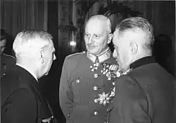 L to R: Abwehr chief Wilhelm Canaris, Hungarian Defense Minister Károly Bartha and Edmund Glaise-Horstenau at the Adlon, January 23, 1941