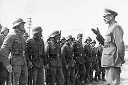 Vlasov inspects soldiers of the ROA, 1944
