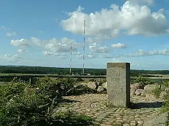 Summit stone on the Bungsberg