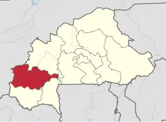 Location in Burkina Faso
