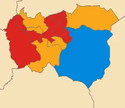2014   Labour Party: 9   Liberal Democrats: 5   Conservative Party: 1