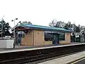 The new station (now occupied by Burscough Town Council) building on the Southport platform.