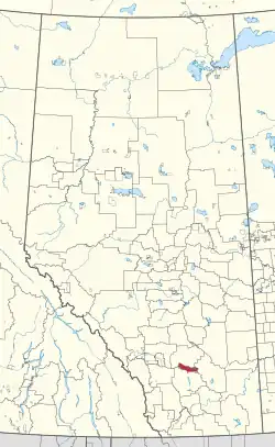 Location in Alberta