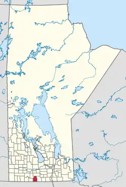 Location of the Municipality of Louise in Manitoba