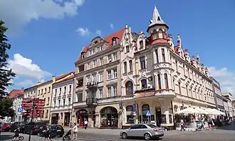 Historic townhouses at the Market Square