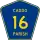 Parish Road 16 marker