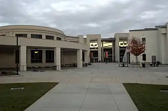 The library and main building