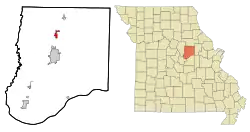 Location of Kingdom City, Missouri