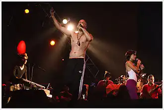 Puerto Rican band Calle 13, 2011 winners for the song "Latinoamérica".