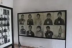 Rooms of the Tuol Sleng Genocide Museum contain thousands of photos taken by the Khmer Rouge of their victims.