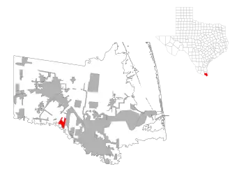 Location within the state of Texas