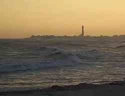 The lighthouse seen from the Cape May cove