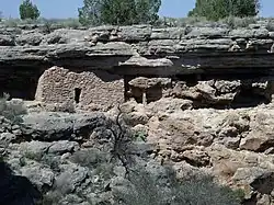 Cliff dwellings.