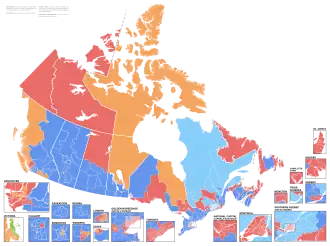 2021 election results transposed to redistributed ridings