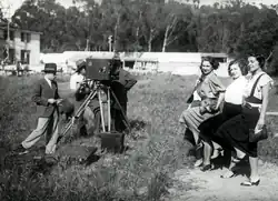 Photo of casting for the Tóbis Portuguesa film A Canção de Lisboa on 26 April 1933