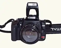 A Canon EOS 400D with the EF 50 mm II lens