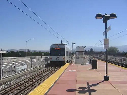 A train at Capitol station