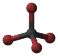 Stereo, skeletal formula of tetrabromomethane