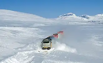 Freight train on the Saltfjellet