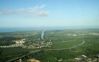Aerial view of the Loíza River delta in Canóvanas and Loíza.