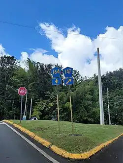 PR-164 at its junction with the former PR-147