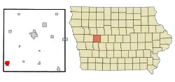 Location of Manning, Iowa
