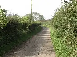 Carrowbane Road east of Legamaddy Chapel (2011)