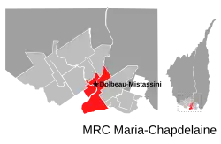 Location of Dolbeau-Mistassini