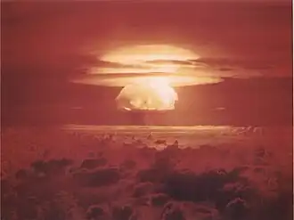 Image of the Castle Bravo nuclear test, detonated on 1 March 1954, at Bikini Atoll