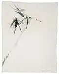 Bamboo (study) 1981 New York / Chinese calligraphy ink on Laid paper / 65 × 40 cm. In the possession of the artist
