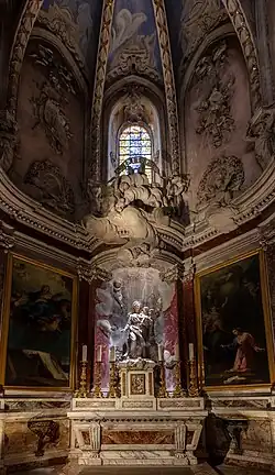 The Axis chapel, decorated by the Mazetti brothers (1777–79)