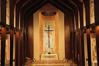 View from the organ tribune to the choir
