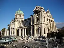 The Cathedral of the Blessed Sacrament after 2011 Christchurch earthquake