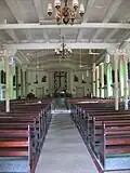 The cathedral's interior showing the nave and sanctuary.