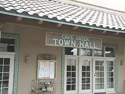 Cave Creek Town Hall, listed on the National Register of Historic Places (NRHP).