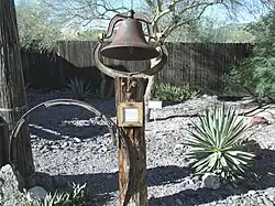 The original bell of the First Church of Cave Creek.